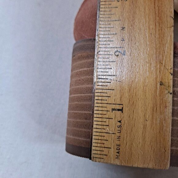 Sole Society Tonni Sandals Womens 7M Brown Suede Cutout Block Heel Rear Zip - Picture 10 of 10